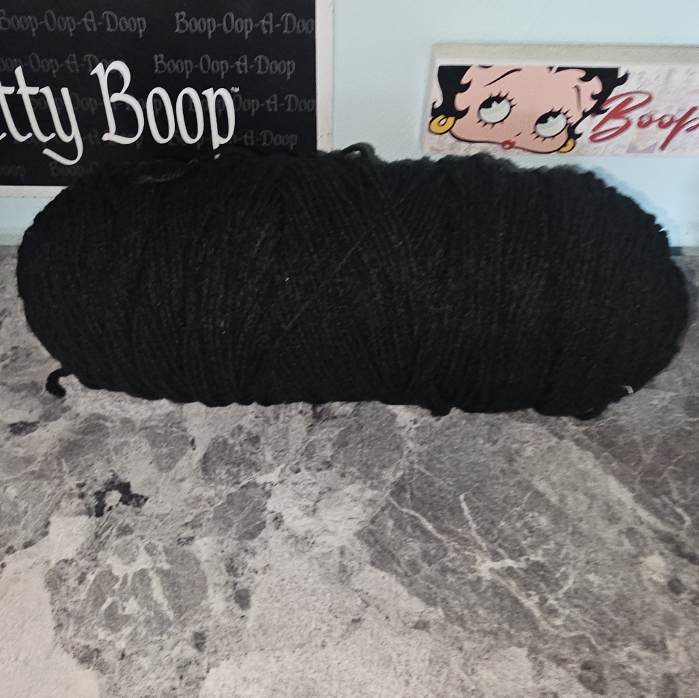 RED HEART JUMNO Black Yarn Skein